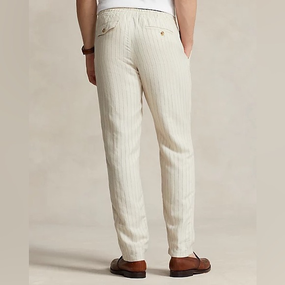 POLO Ralph Lauren Twill Striped Cream Pant NEW with tags - Picture 2 of 4